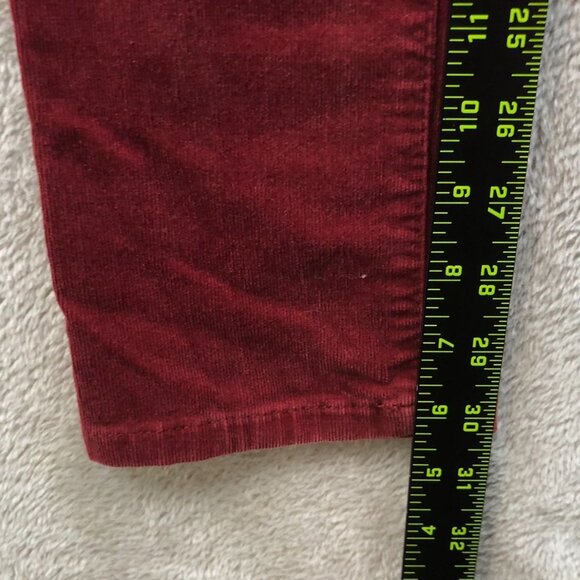 Jessica Simpson Womens Forever Skinny Pants Size 28 Corduroy Slim Straight Red - Picture 6 of 16